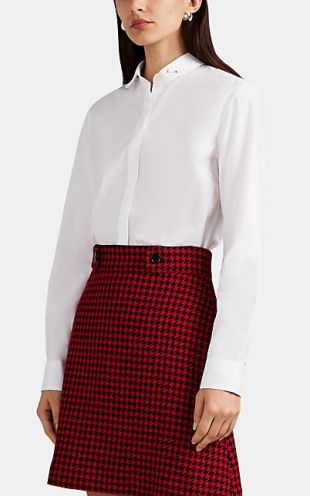 Claudine Embroidered Cotton Poplin Blouse