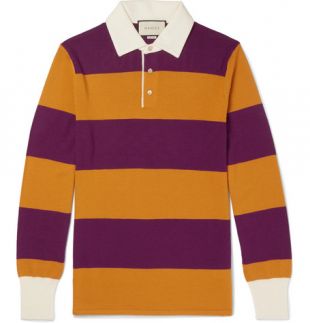Striped Polo With Thanatos Embroidery