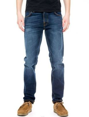 Nudie Jeans Pantalon Dude Dan Ink Bleu Marine