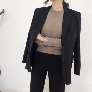 Dark Grey Blazer Jacket for Women