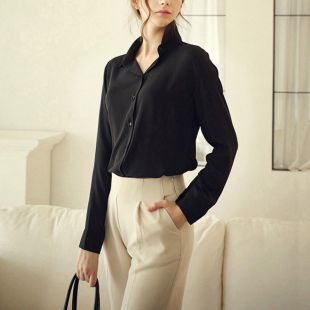 Solid Chiffon Blouse