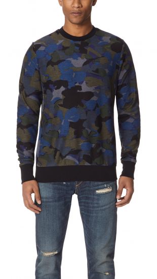 Crew Neck Camo Sweatshirt