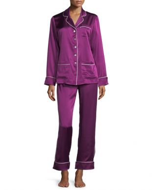 Olivia von Halle - Coco Mulberry Long Silk Pajama Set