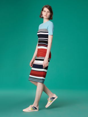 dvf striped sweater dress