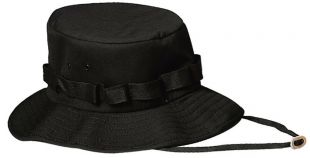 Casquette Jungle Militaire Homme - Chapeau Pêcheur Noir Large Bord UPF50+ Protection Solaire Optimale