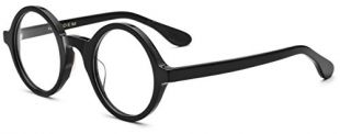 HEPIDEM Acetate Men Vintage Round Optical Glasses Frame Spectacles Eyeglasses Zolman (Black Big)