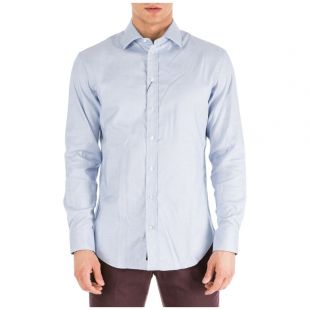 Emporio Armani chemise à manches longues bleu ciel