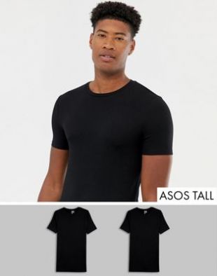 Asos t shirts ras de cou moulants en tissu bio stretch