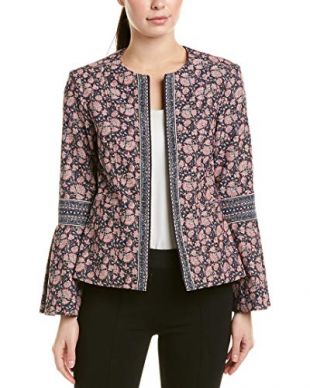 Nanette Lepore Women's Oscar Jacket, Indigo/Multi, 2