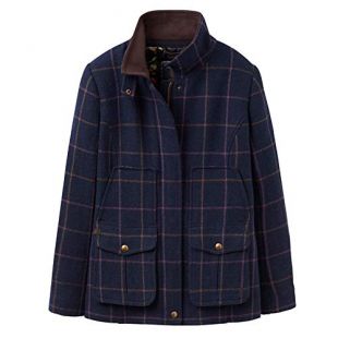 joules - Joules Women's Tweed Fieldcoat (UK10 / EU38 / US6, Navy Tweed)