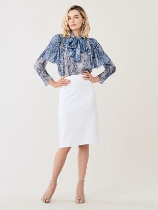 Nami Sheer Silk Chiffon Necktie Blouse