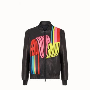 Fendi Roma Amor leather jacket