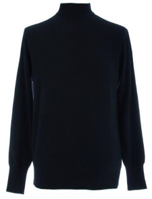 Shephe Men's Mock Turtleneck Cashmere Sweater Black Medium