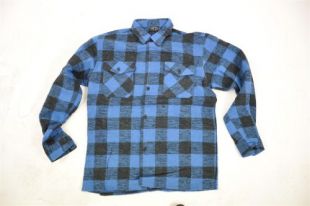Chemise a carreaux 100% Coton, Bleu, Large