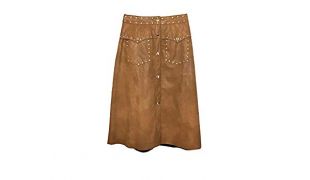 Studded Faux Leather Skirt