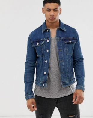Asos  Veste en jean ajustée style western à délavage moyen | ASOS