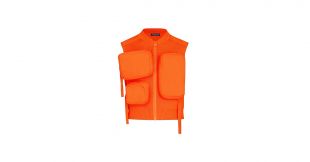 The vest tactical orange Louis Vuitton worn by Karim Benzema on