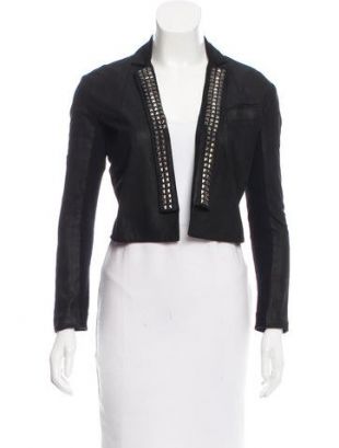 VEDA STUDDED LEATHER JACKET