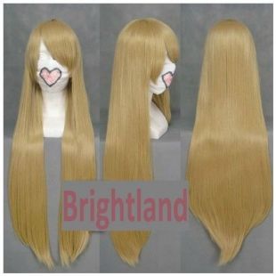 Playcosland Cosplay Natalia Alfroskaya Light Golden Straight Cosplay Long wig Y22Wig