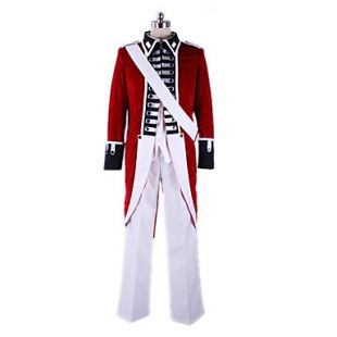 Inspiré par Hetalia England Arthur Kirkland Anime Costumes de cosplay Costumes Cosplay Mosaïque Blanc / Noir / RougeManteau / Chemise /