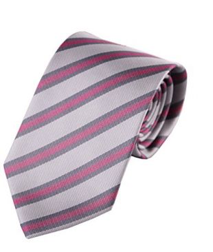 Streeze cravates double rayures hommes - Bleu marine/Argent/Bleu royal