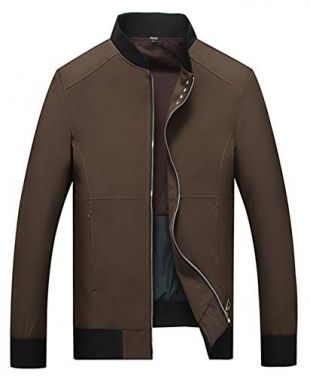 Wizoat Men's Bomber Jacket Lightweight Casual Windbreaker Jackets Zip