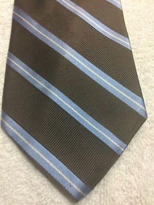 Tommy Hifiger Tie Brown with Blue Stripes