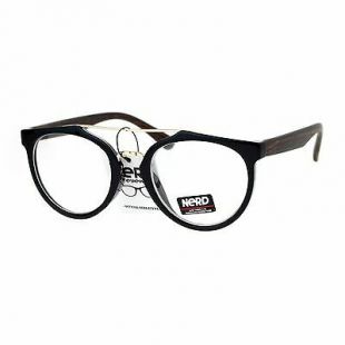Retro Fashion Clear Lens Glasses Round Metal Top Bridge Eyeglasses Frame