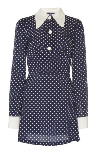 Alessandra Rich Polka Dot Mini Dress