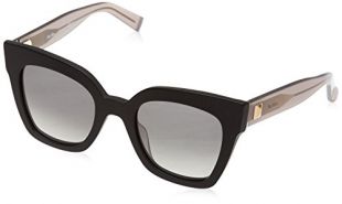 Max Mara Women's Mm Prism Iv Square Sunglasses, BLACK DARK GREY, 50 mm