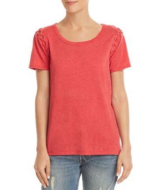 Lace Up Sleeve Tee