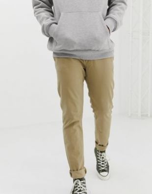 Weekday Wood Pantalon chino en Beige