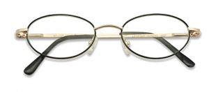 Metal Optical Magnification Power RX Strength +1.00-2.75 Oval Reading Glasses W/Spring Hinges (Gun Metal, 1.75)