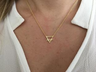 Triangle alchimie collier de terre élément Collier   Collier argent Triangle, Triangle alchimie symbole terre
