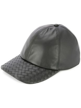 Casquette à Visière En Cuir Bottega Veneta