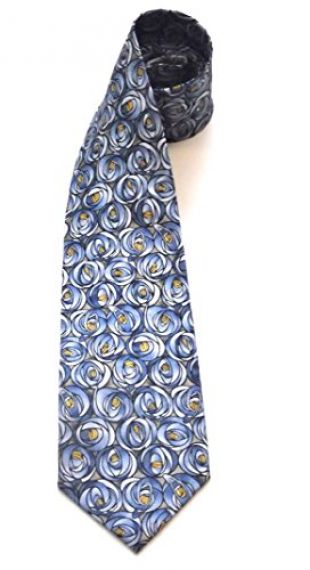 Boxelder Charles R Mackintosh ROSES Design Museum Art Inspired Silk Tie Onesize Blue/Taupe