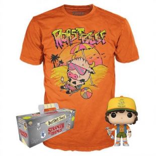 Funko POP! Television Collectors Box: Stranger Things - Dustin POP! & Roast Beef Tee - L