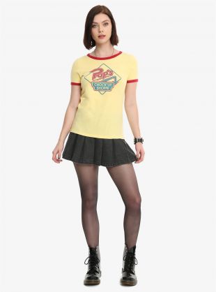 Hot Topic Riverdale Pop's Chock'lit Shoppe Girls Cosplay Ringer T Shirt