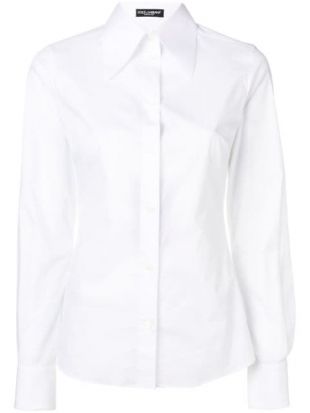 Dolce & Gabbana Chemise à Col Italien Blanche