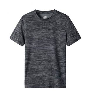 Giulot Men's Classic Regular-Fit Quick-Dry Golf Polo Shirt Crew Neck Sports Short Sleeve T-Shirt Top Gray