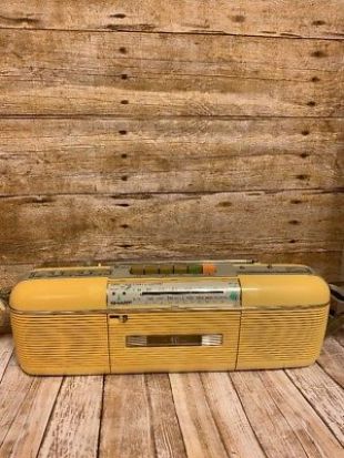 Yellow Sharp QT 50 (Y) AM/FM Stereo Radio cassette Player Boombox