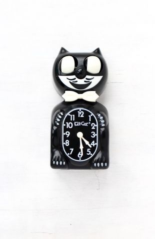 Original 60s Kit Kat Clock  Vintage Cat Wall Clock  Rétro Black Cat Halloween Decor