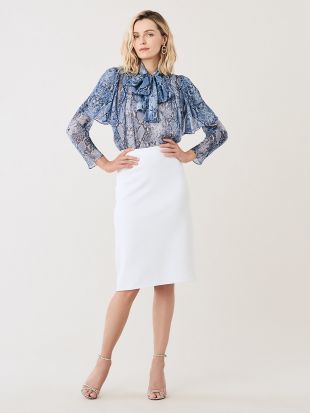 Nami Sheer Silk Chiffon Necktie Blouse