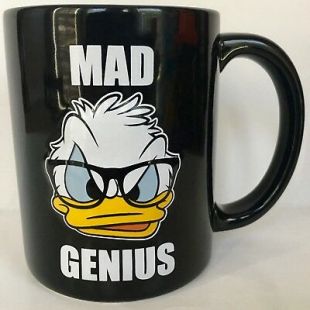 Donald Duck Mad Genius Authentic Disney Parks Coffee Mug Home Decor