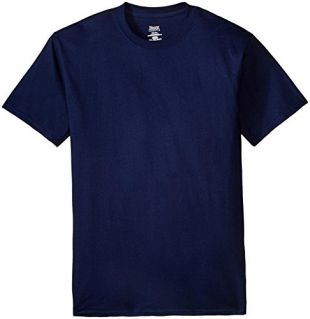 Hanes - Hanes Men's Beefy-T Crewneck Short-Sleeve T-Shirt, Navy - 2X Tall