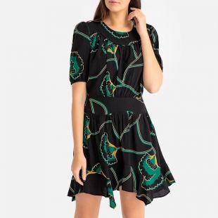 Robe asymétrique imprimée LEO