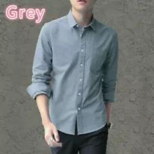 Men Long Sleeve Shirt Formal Work Dress Business Office Casual Button Down Slim