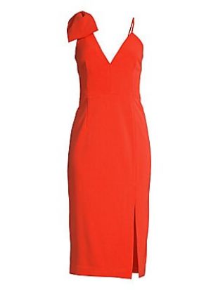 Claudette Bow Detail Crepe Dress