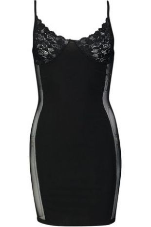 Boohoo - Lace Cup Mini Dress With Mesh Side Panels