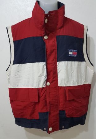 Vintage des années 90 Tommy Hilfiger veste Gilet gilet rouge sans manches femmes et hommes gilet Tommy Hilfiger gilet